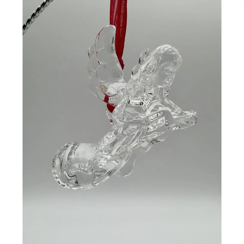 Waterford Crystal Angel Playing Lute Christmas Ornament 4” Vintage 2003